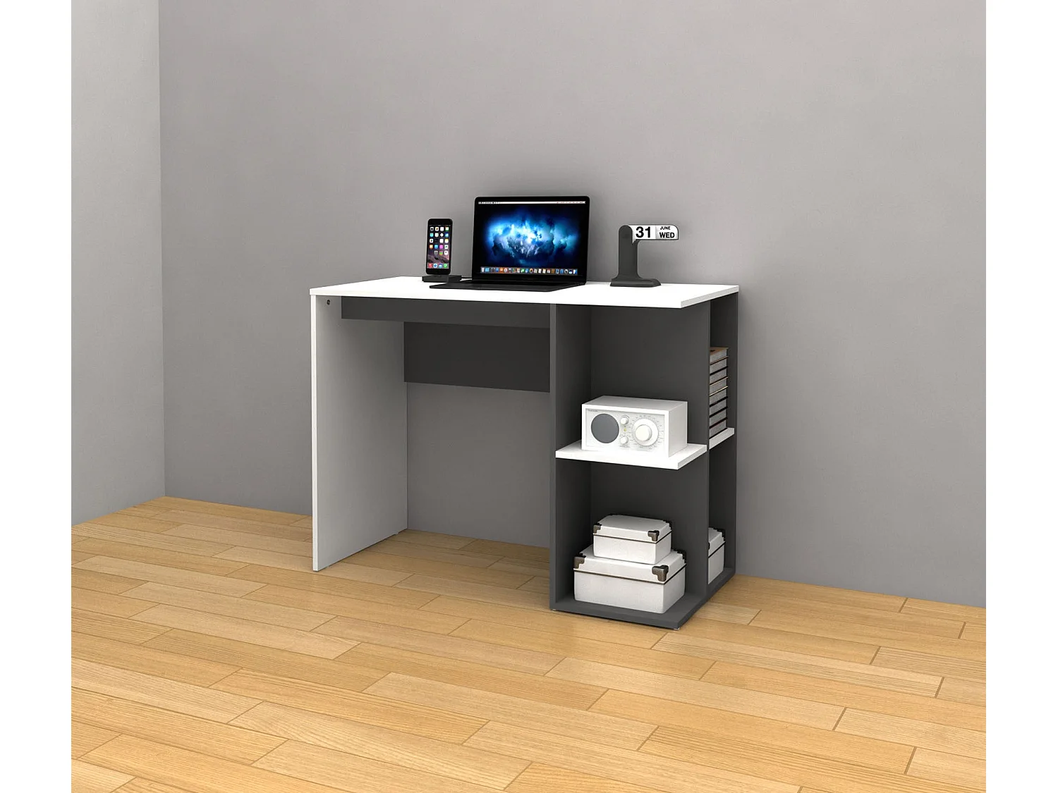 Mesa de Escritorio DN, Blanco 100x76 cm