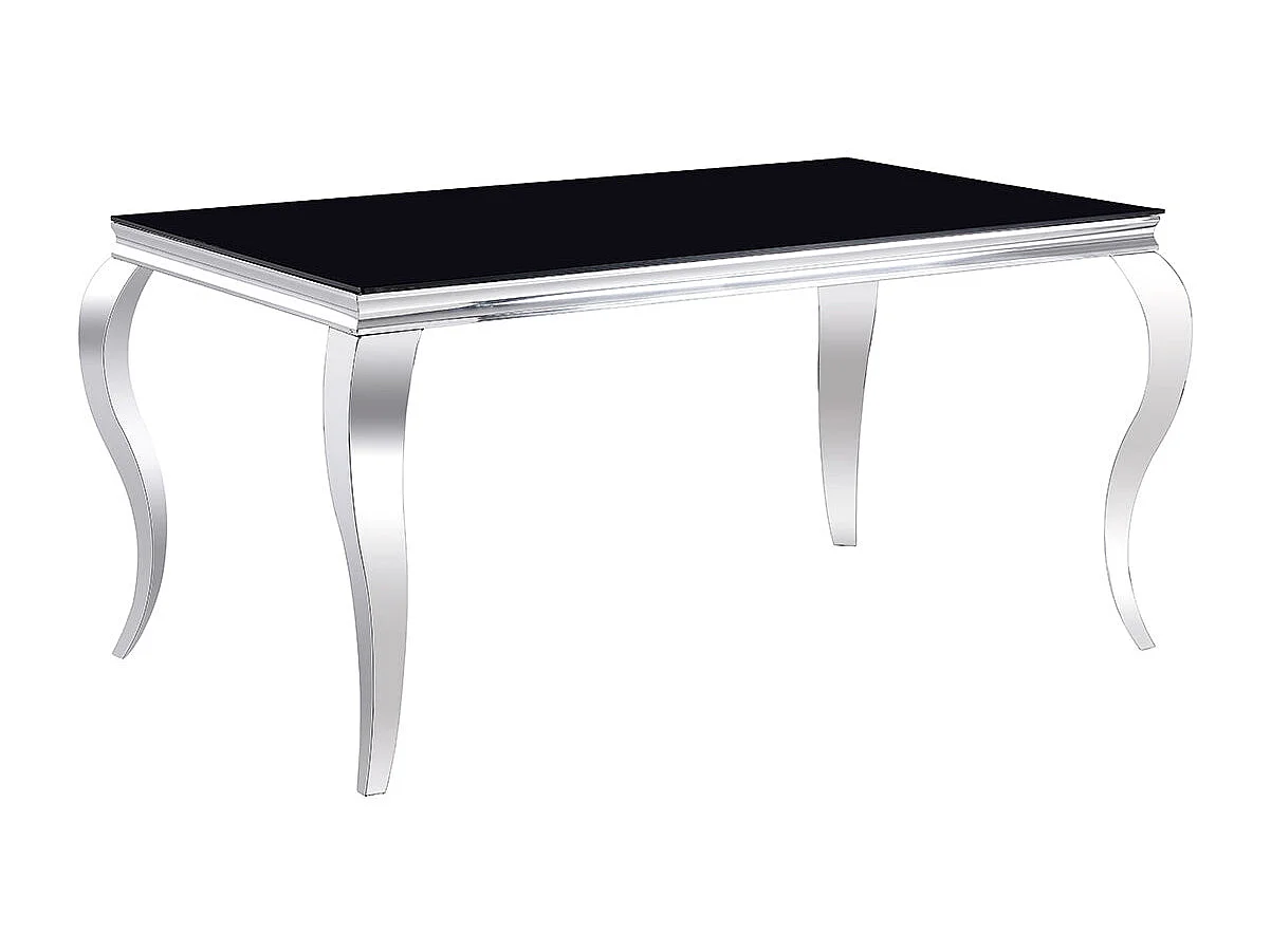 Mesa de Cristal Templado 160cm. Comedor o Cocina, Negro