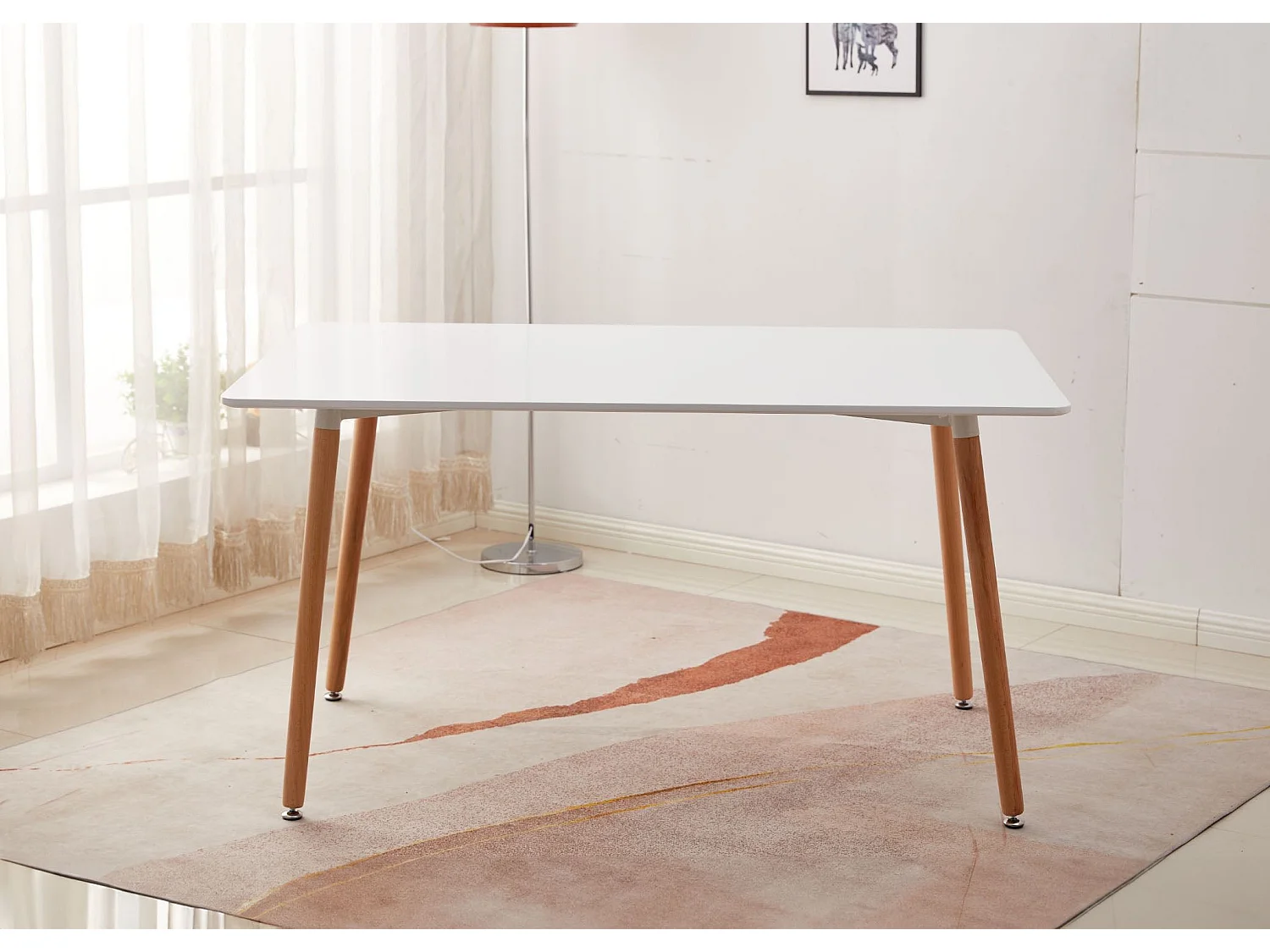 Mesa de Jantar ou Cozinha Nórdica Moritz 120cm Branco
