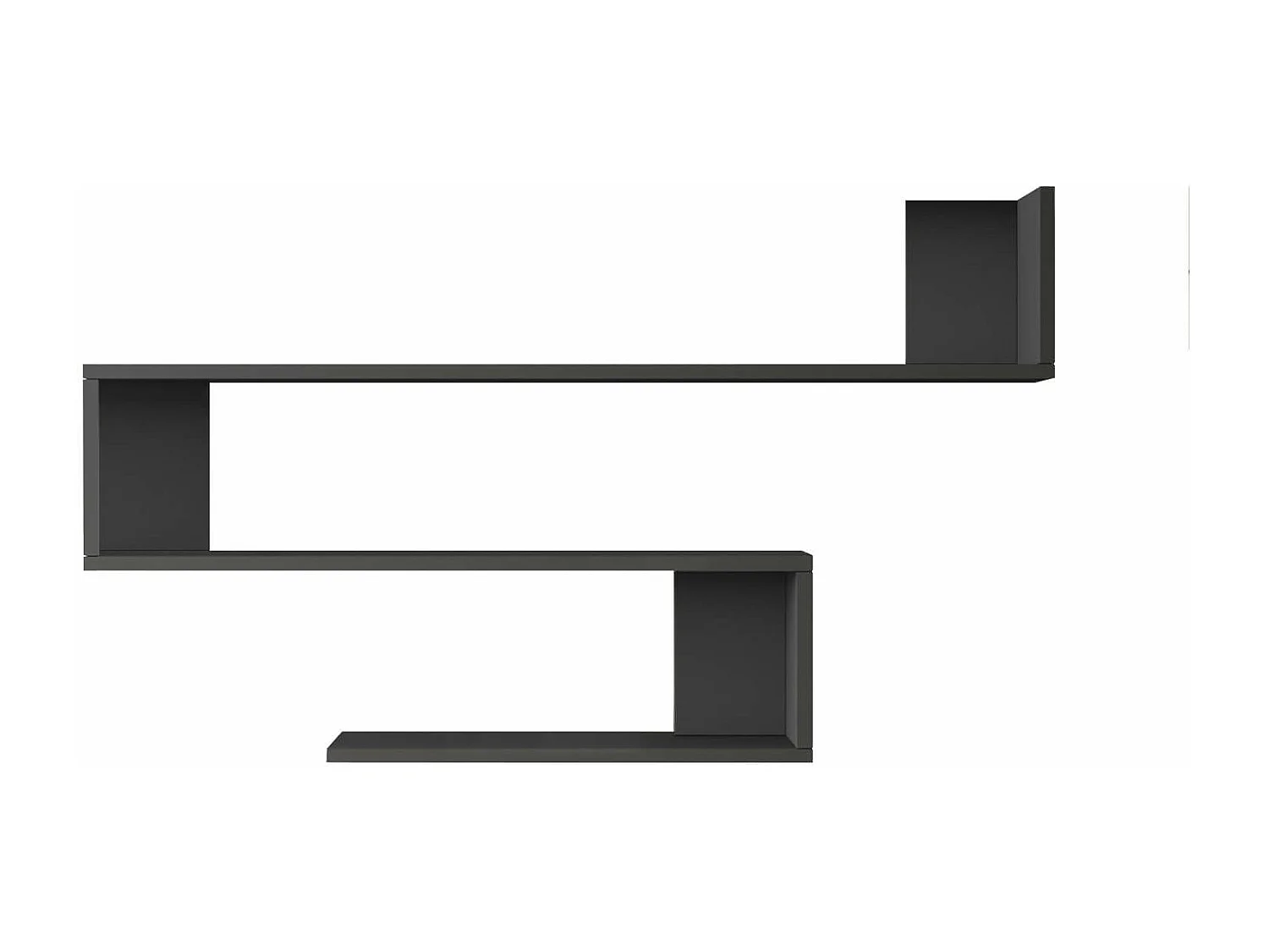 Étagère Rebecca Mobili Doye 71,5x120x14,5 Panneau de particules Gris Foncé Moderne