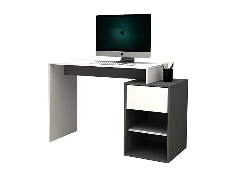 Mesa de Escritorio DN con Cajon, Blanco 119x76 cm