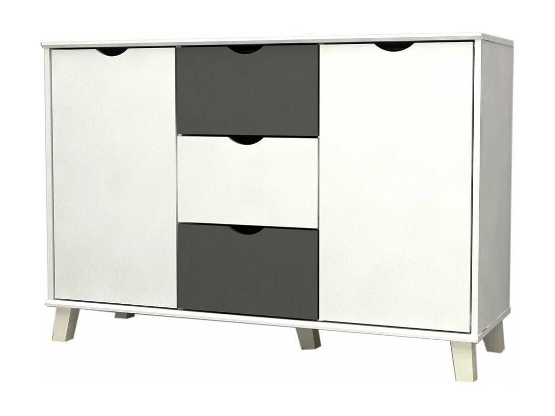 Aparador 2 Puertas y 3 Cajones DN, Blanco 120x82 cm