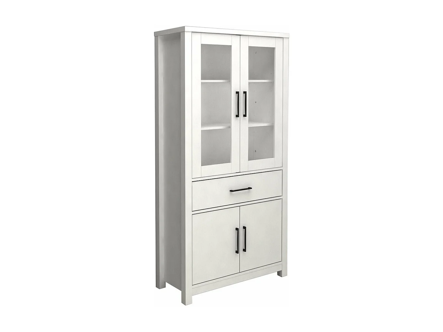 Aparador Vitrina 4 Puertas DN, Blanco 180x90 cm