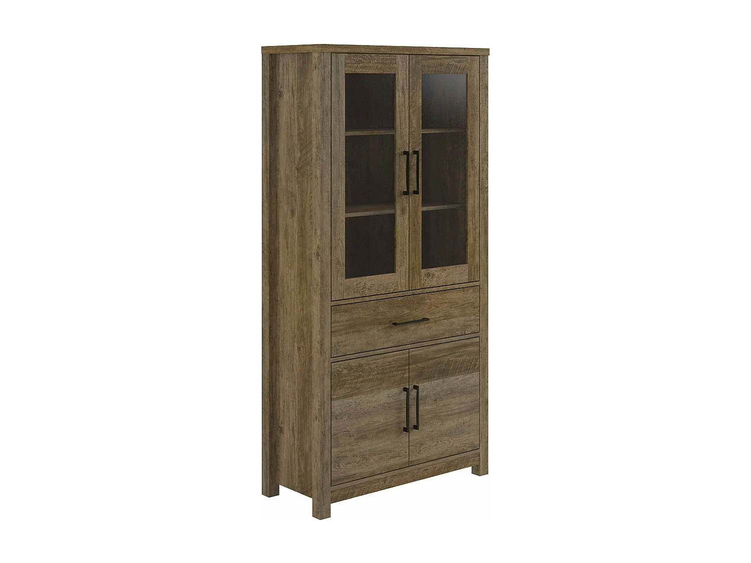 Vitrine Armario 4 Portas DN, Branco 180x90cm