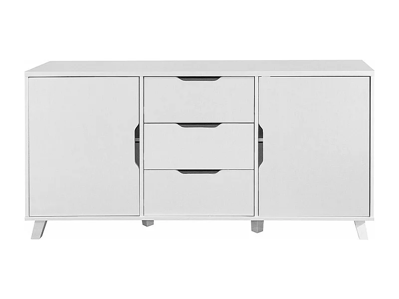 Aparador de 2 Portas e 3 Gavetas DN. Móveis de Sala de Estar ou Sala de Jantar, Branco 160x80cm