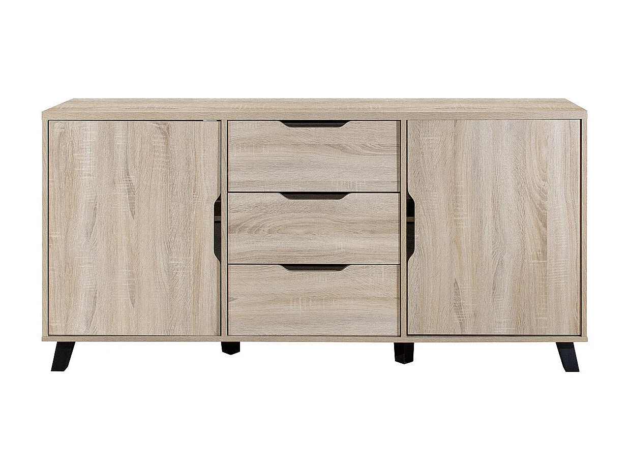 Aparador 2 Puertas y 3 Cajones DN. Muebles Salon o Comedor, Blanco 160x80 cm