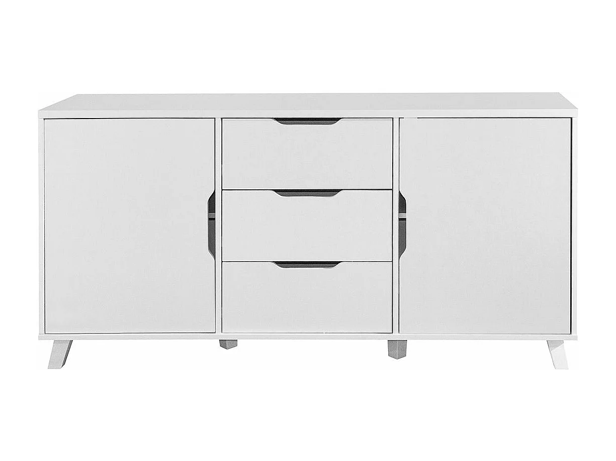 Aparador 2 Puertas y 3 Cajones DN. Muebles Salon o Comedor, Blanco 160x80 cm