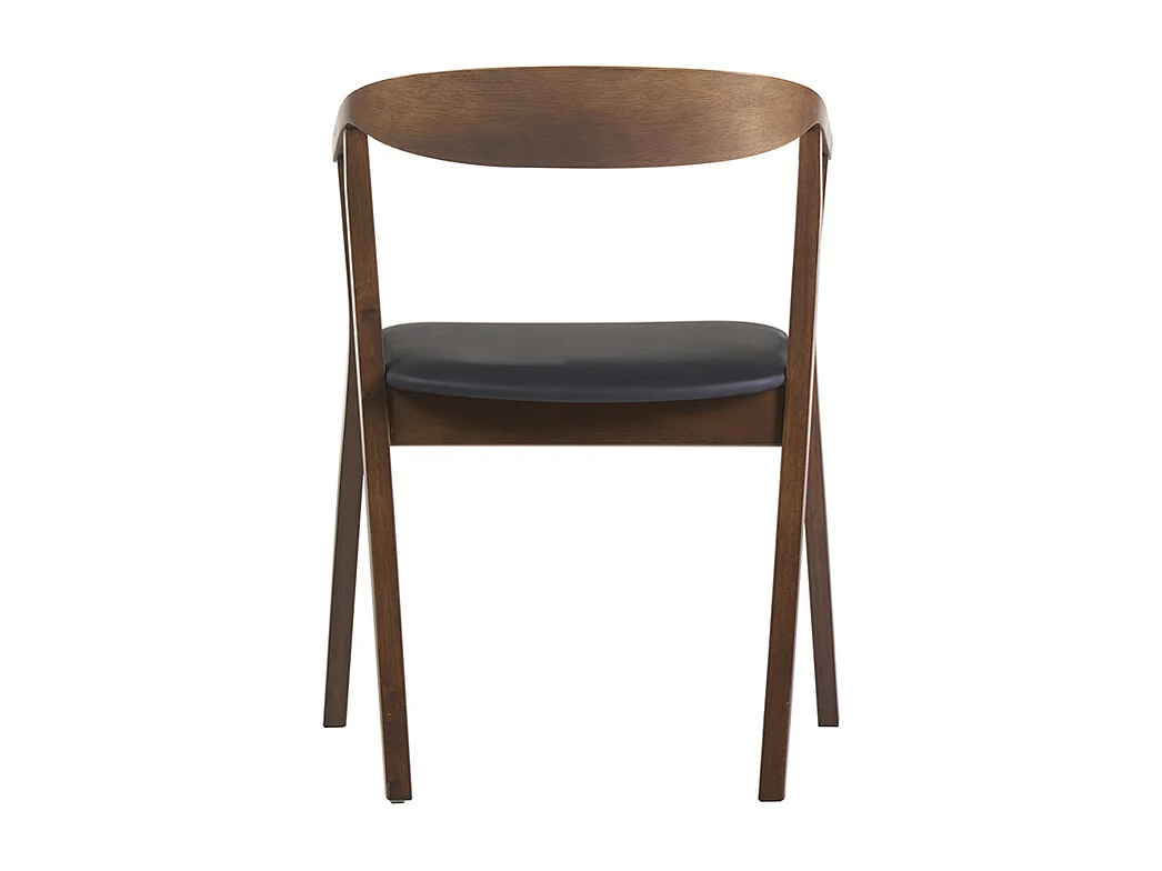 Skandinavische Designstühle in Schwarz und Dunkelholz (Set von 2) BAHIA