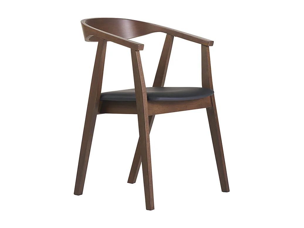 Sedie design in stile scandinavo nero e legno scuro (set di 2) BAHIA