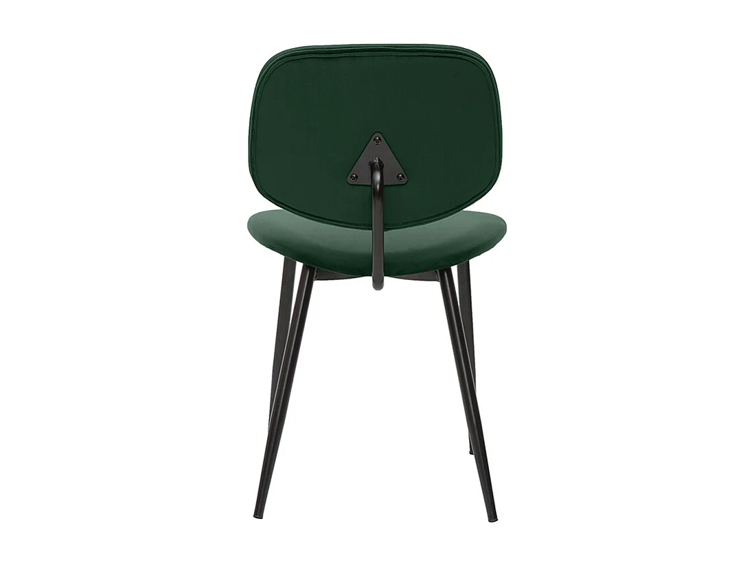 Set de 2 sillas de terciopelo verde y metal negro TOBIAS