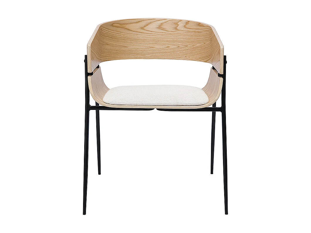 Silla de diseño negra y madera oscura WESS