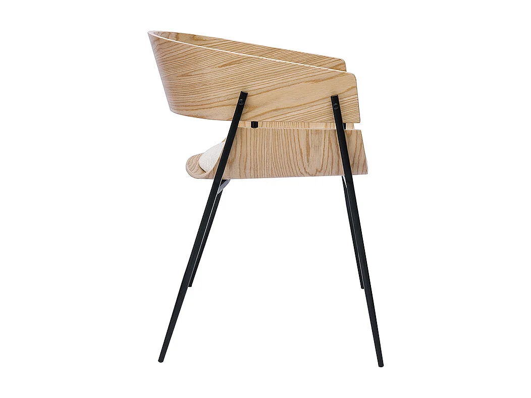 Silla de diseño negra y madera oscura WESS