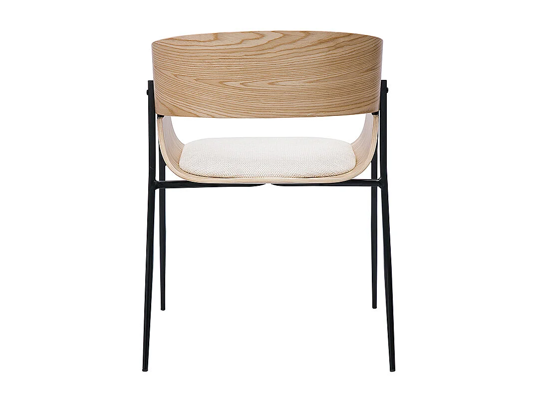 Sedia design nero e legno scuro WESS