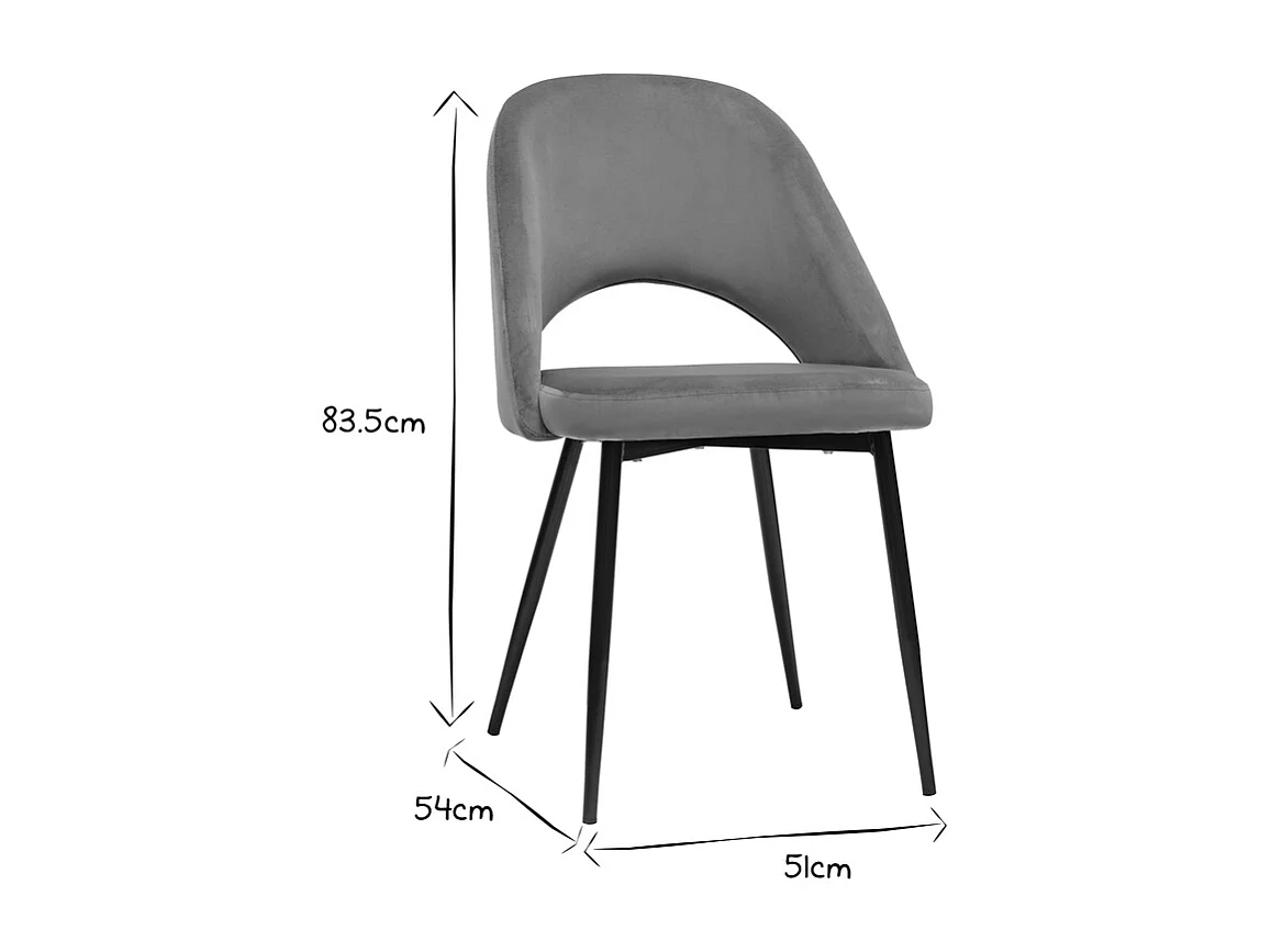 Chaises vintage en tissu velours bronze et métal noir (lot de 2) COSETTE