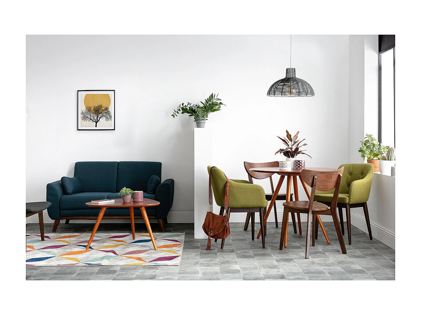 Chaises scandinaves en bois foncé noyer (lot de 2) LEENA