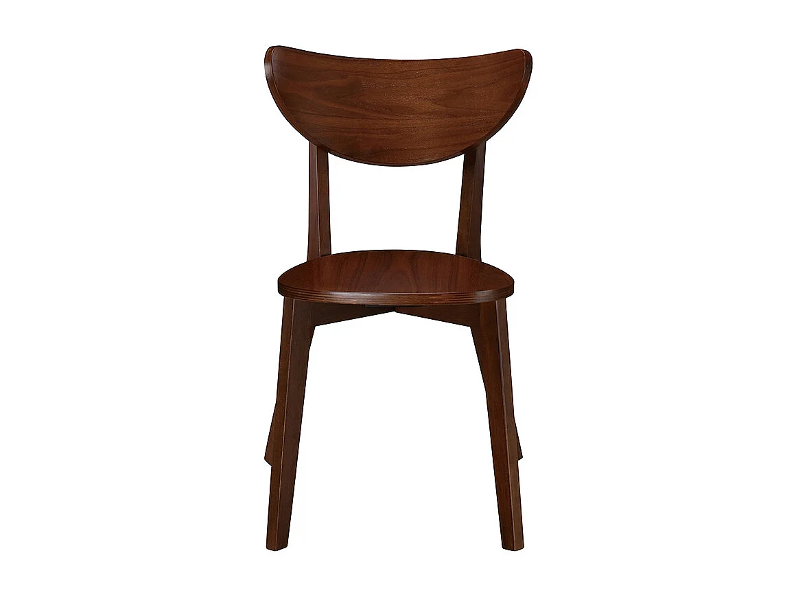 Chaises scandinaves en bois foncé noyer (lot de 2) LEENA