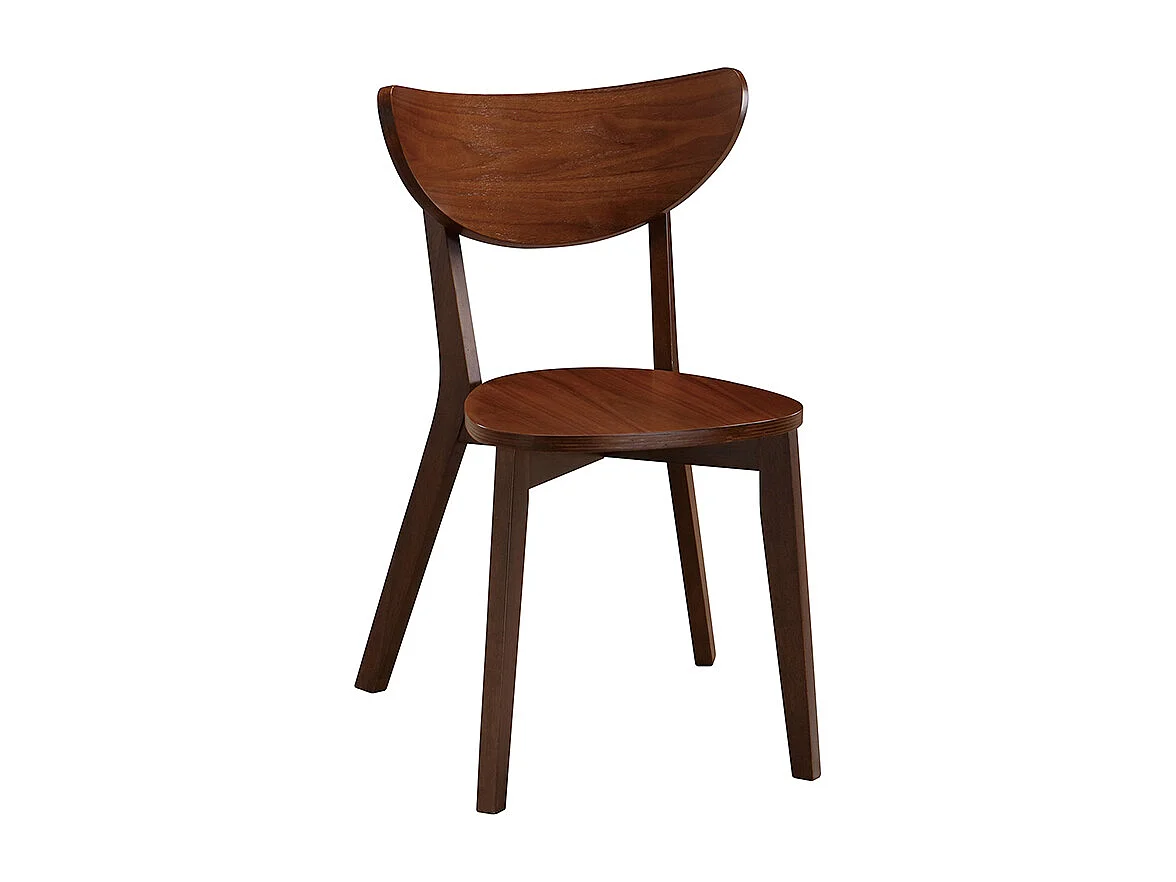 Chaises scandinaves en bois foncé noyer (lot de 2) LEENA