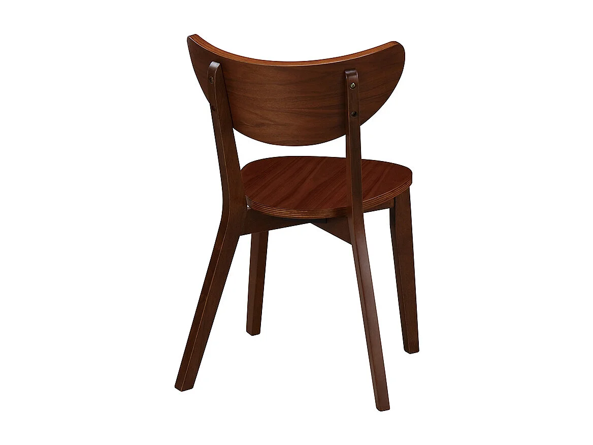 Chaises scandinaves en bois foncé noyer (lot de 2) LEENA