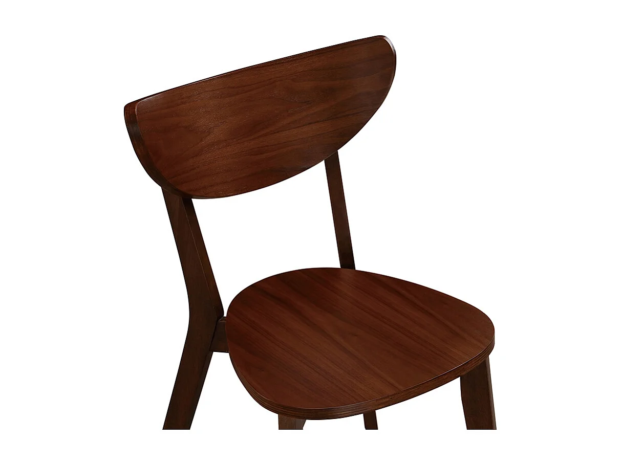 Chaises scandinaves en bois foncé noyer (lot de 2) LEENA