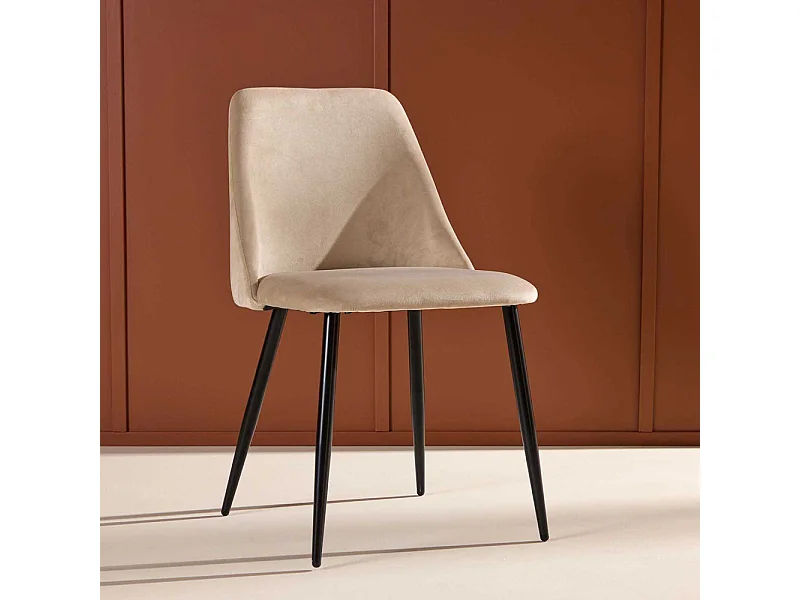 Chaise en tissus pieds en acier Night