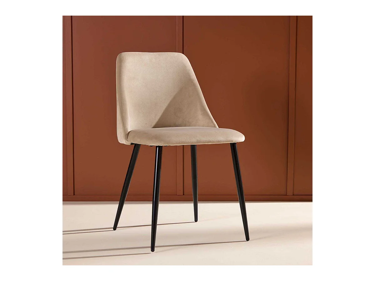 Chaise en tissus pieds en acier Night