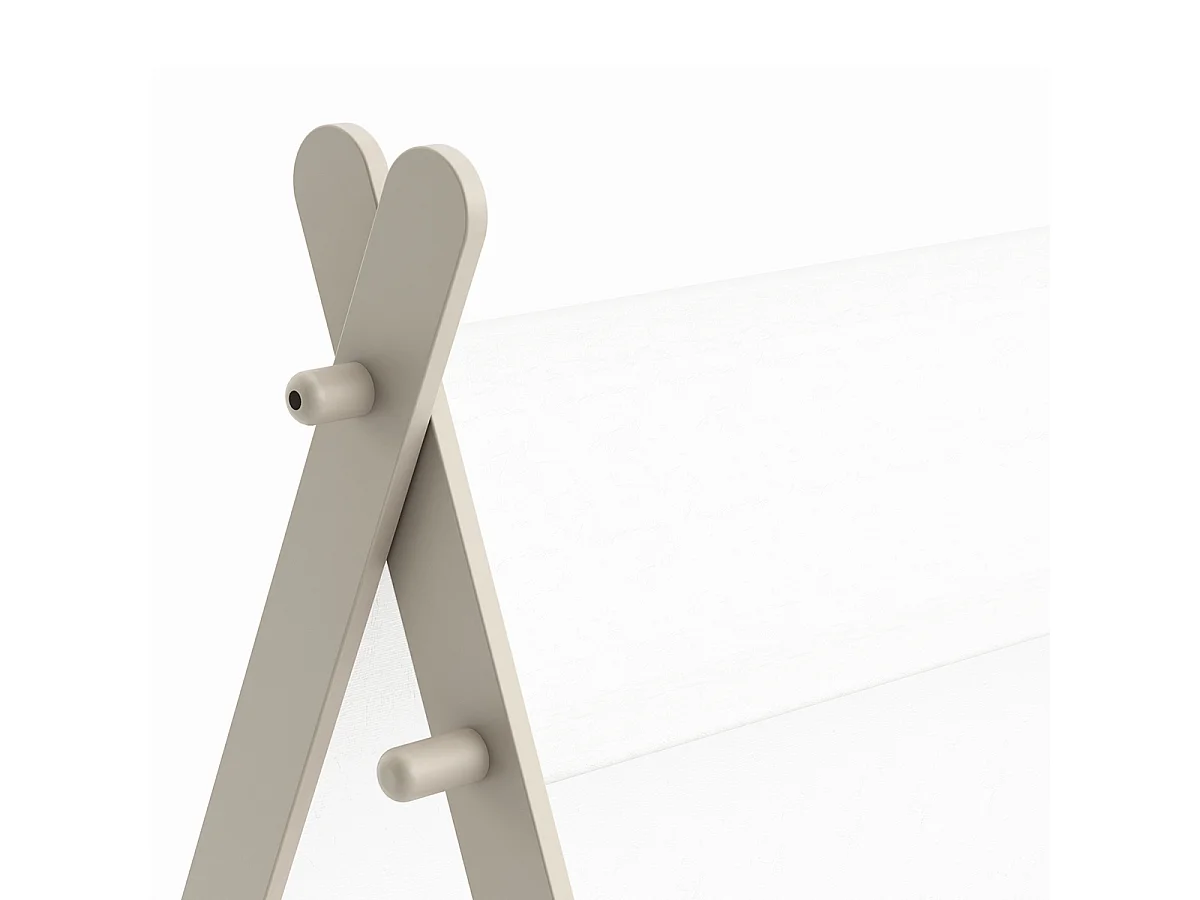 Cama infantil - TOTEM - Blanco y Beige - 90 x 200 cm - DEMEYERE