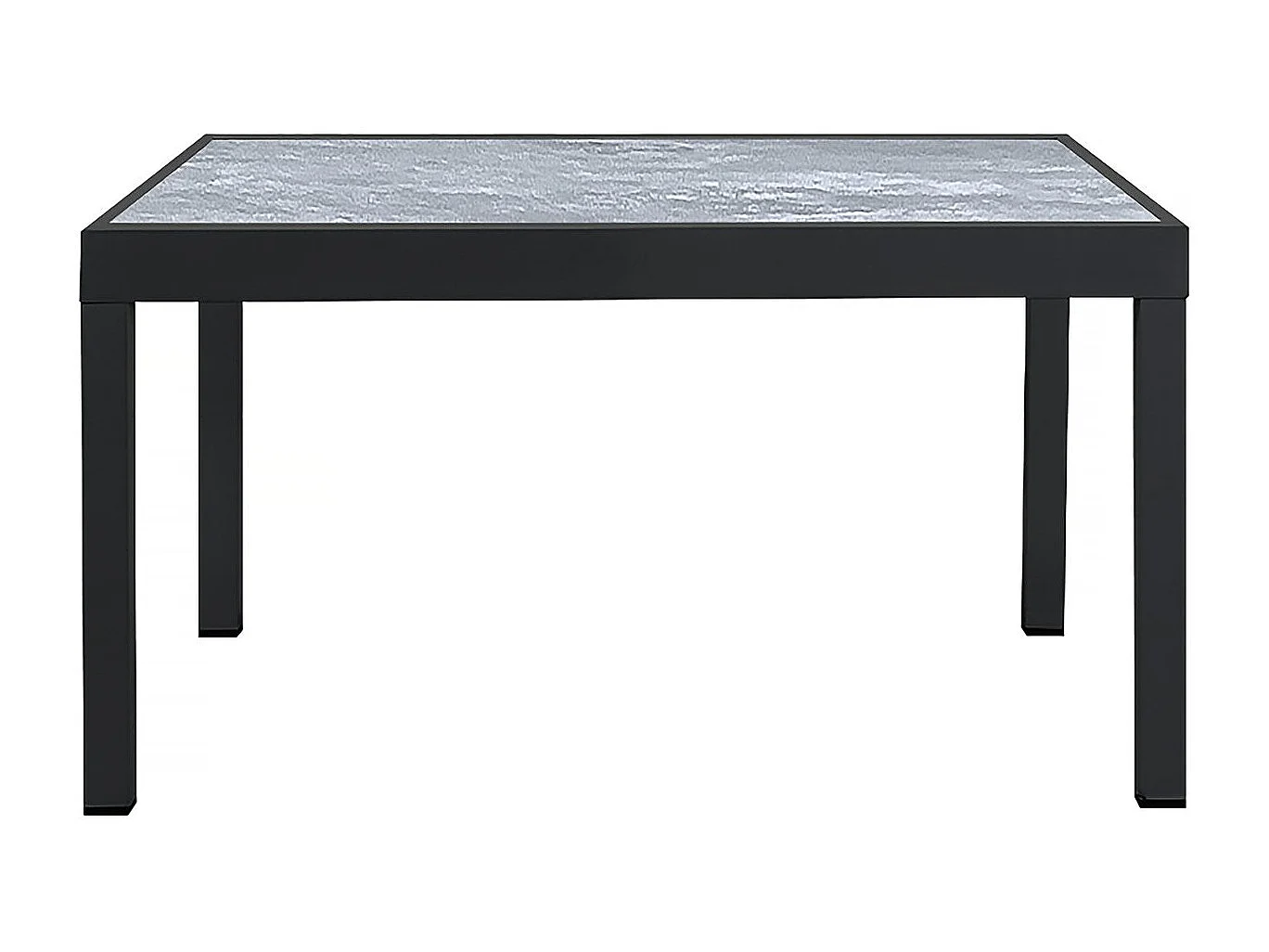 Salon de jardin repas en aluminium extensible "Lagos" - 140/280 x 90 x 76 cm - 10 places - Gris clair