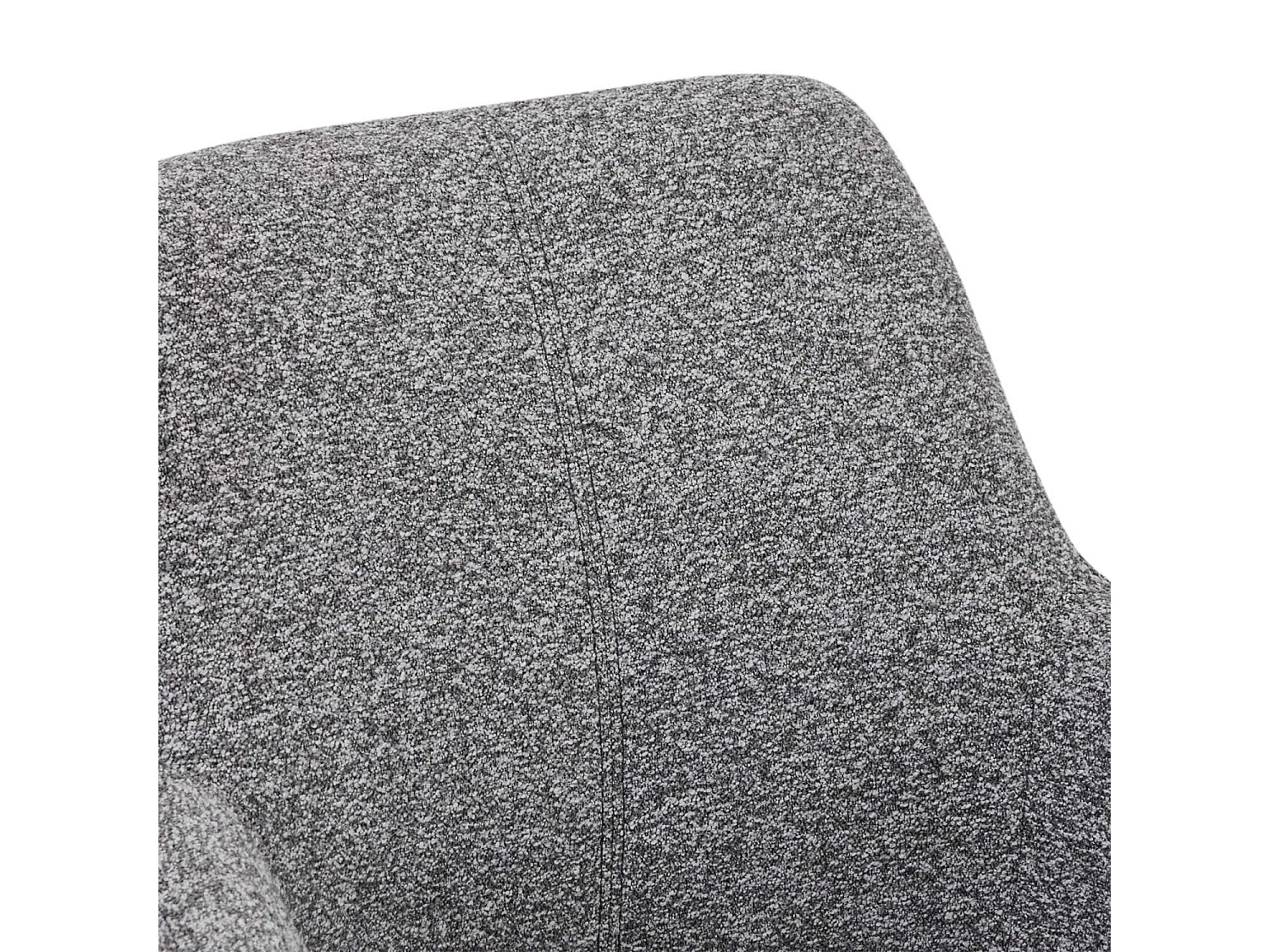 Lot de 2 chaises avec accoudoirs Helena - Tissu bouclé et métal - Gris