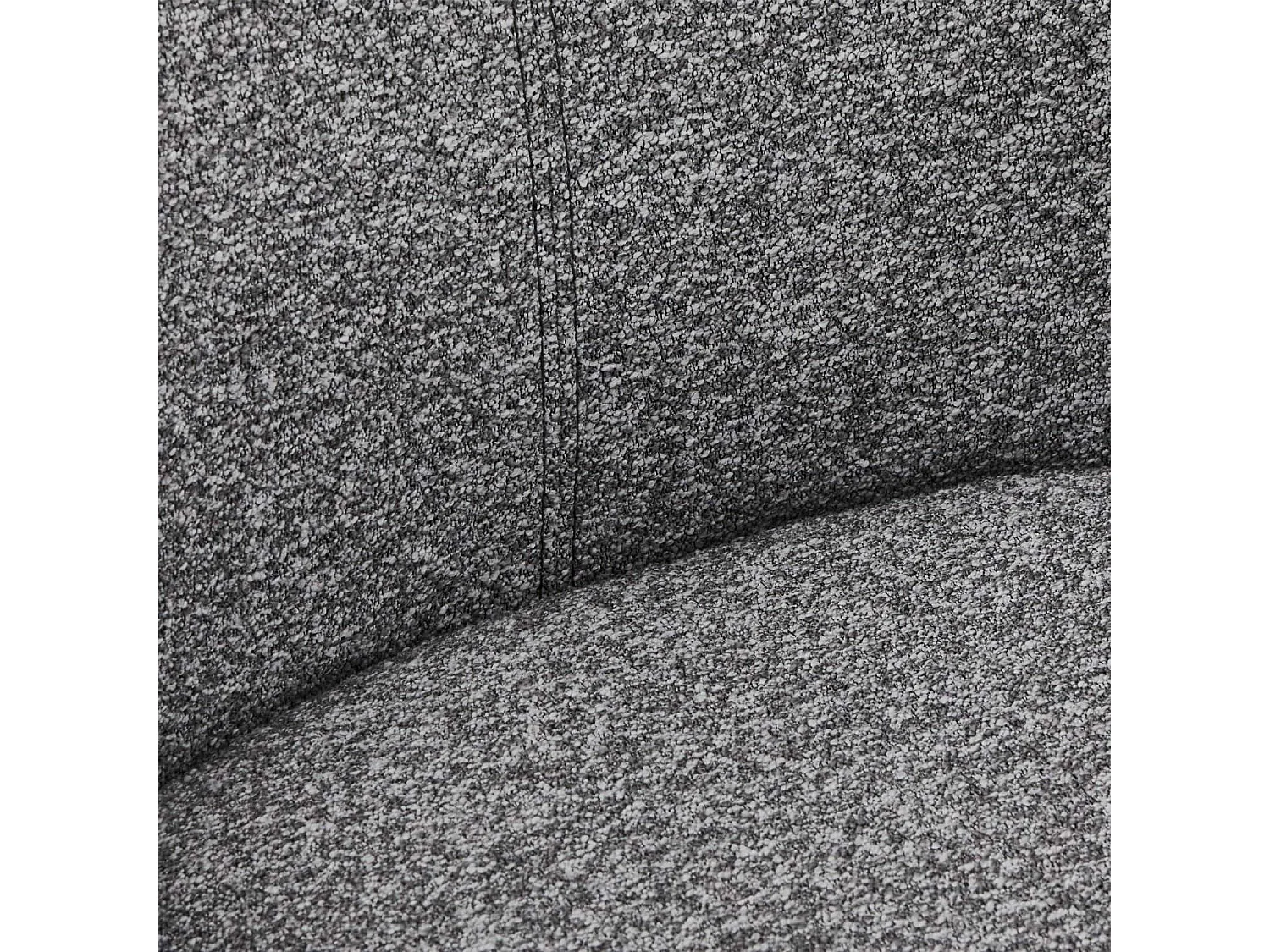 Lot de 2 chaises avec accoudoirs Helena - Tissu bouclé et métal - Gris