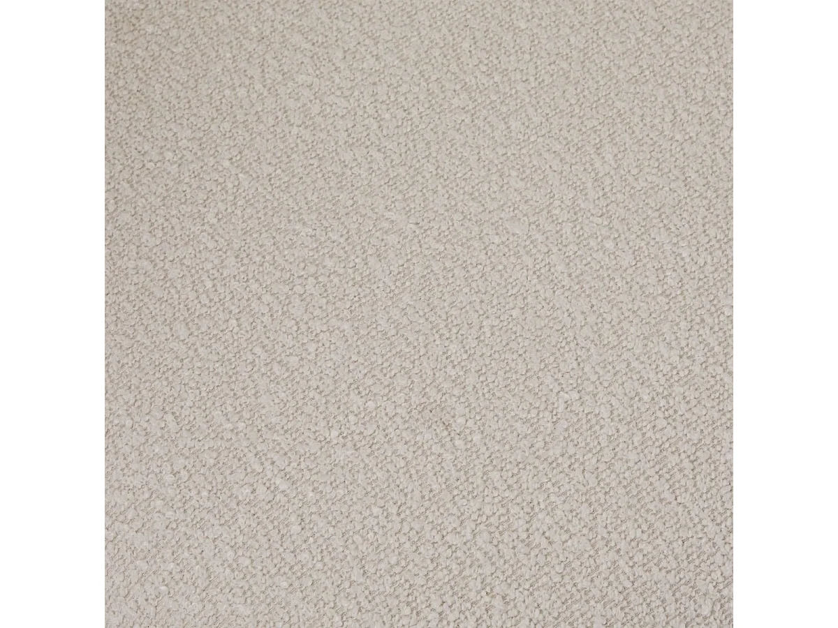 Lot de 2 chaises avec dossier Diana - Tissu bouclé et métal - Blanc