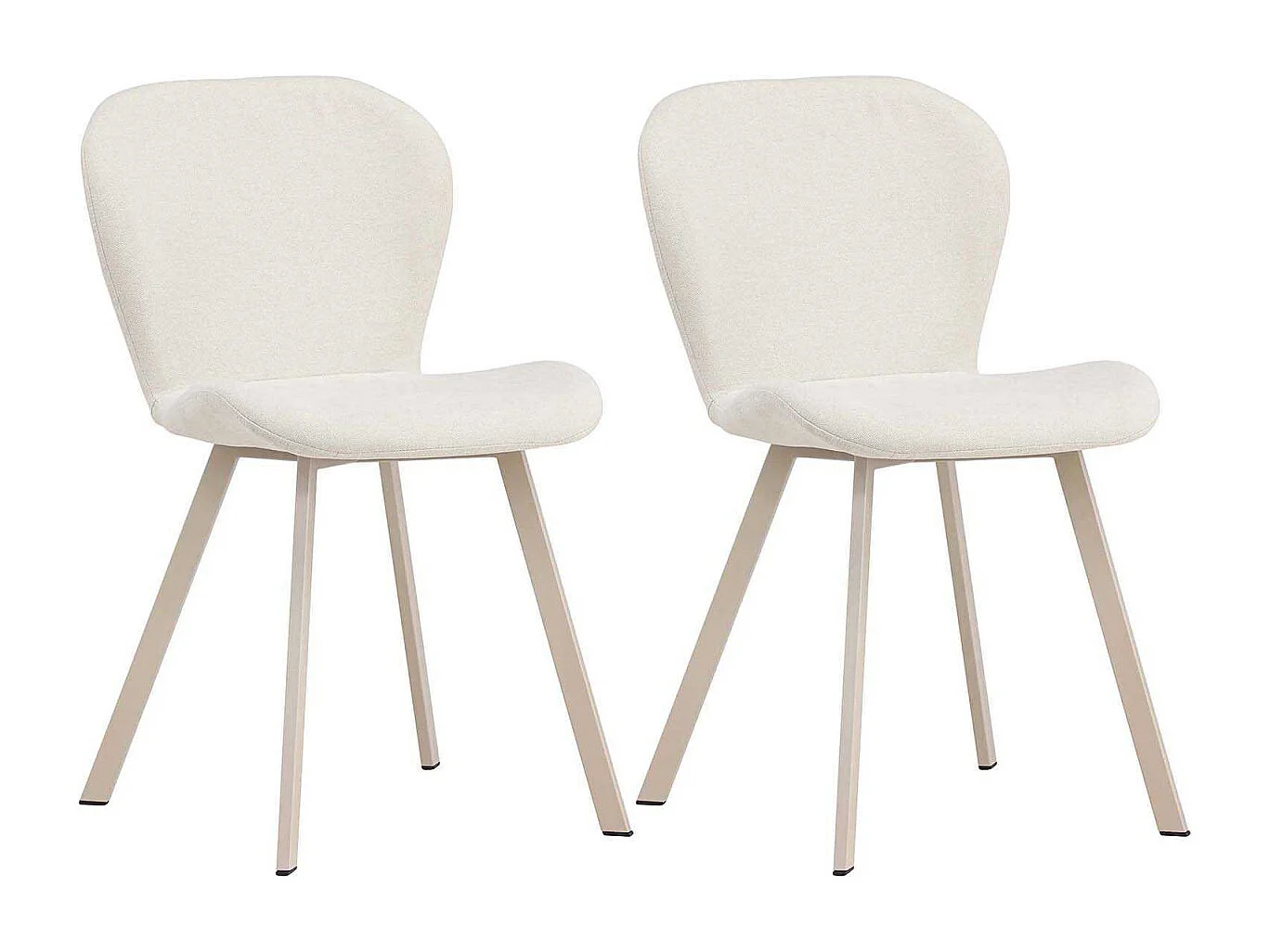 Chaise en tissus pieds en acier Lilja