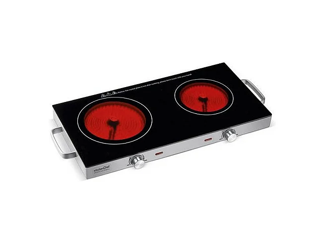 Plaque vitrocéramique KITCHENCHEF 1800 + 1000W 64cm, KCPPV2800