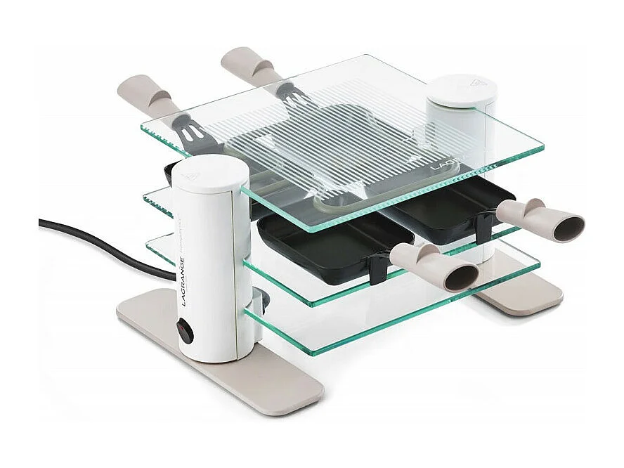Lagrange Appareil à raclette 4 personnes 600w en verre - 009408