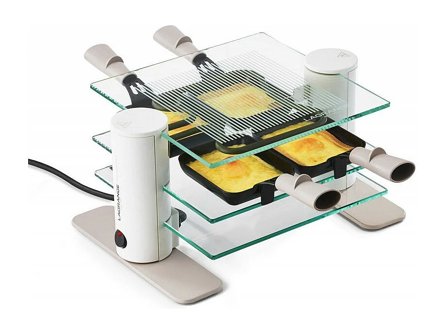 Lagrange Appareil à raclette 4 personnes 600w en verre - 009408