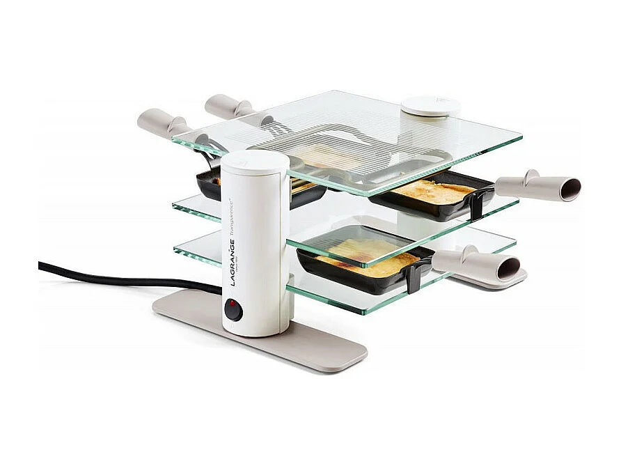 Lagrange Appareil à raclette 4 personnes 600w en verre - 009408