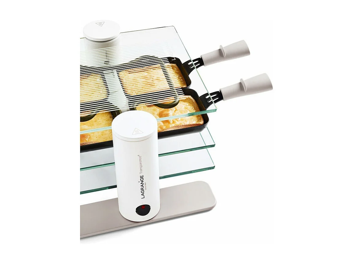 Lagrange Appareil à raclette 4 personnes 600w en verre - 009408