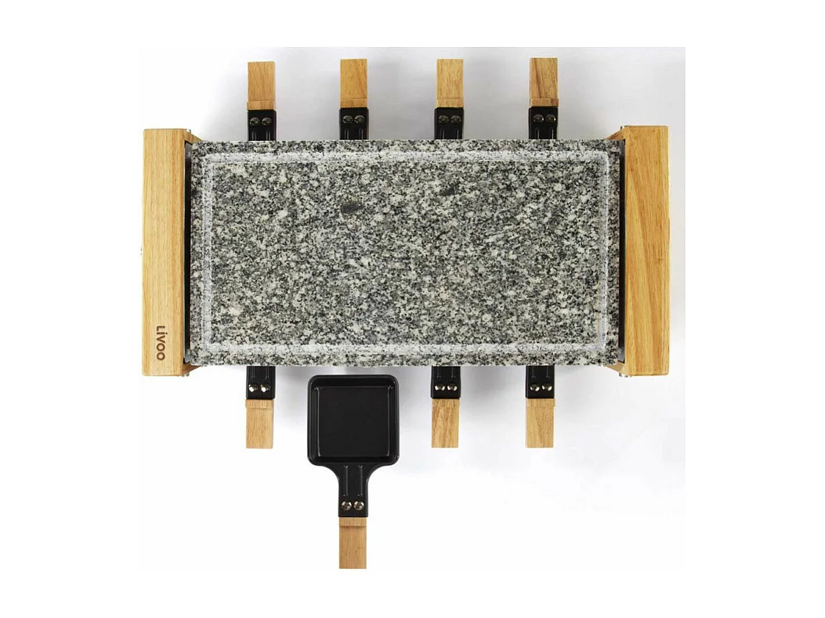 Livoo Appareil à raclette 8 personnes 1200w + pierre à griller - doc219