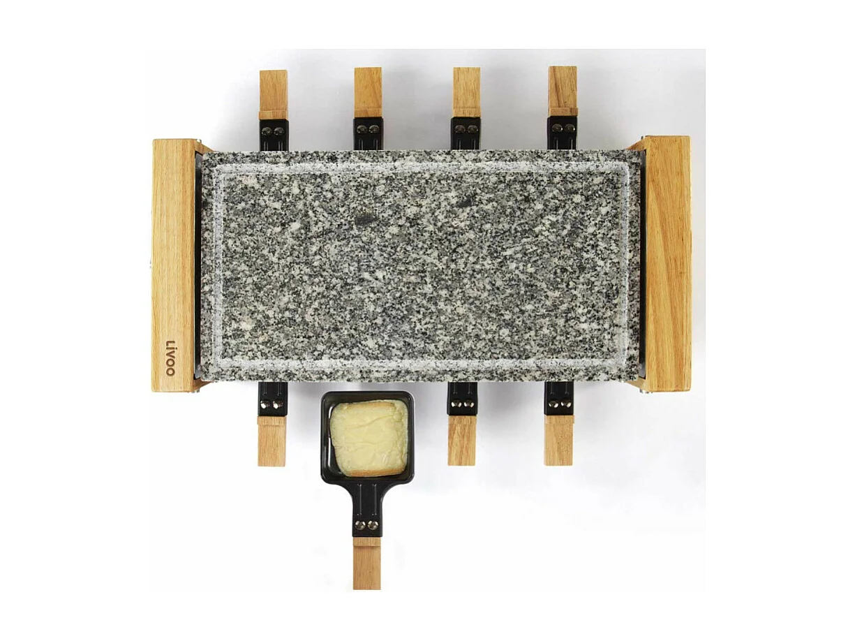 Livoo Appareil à raclette 8 personnes 1200w + pierre à griller - doc219