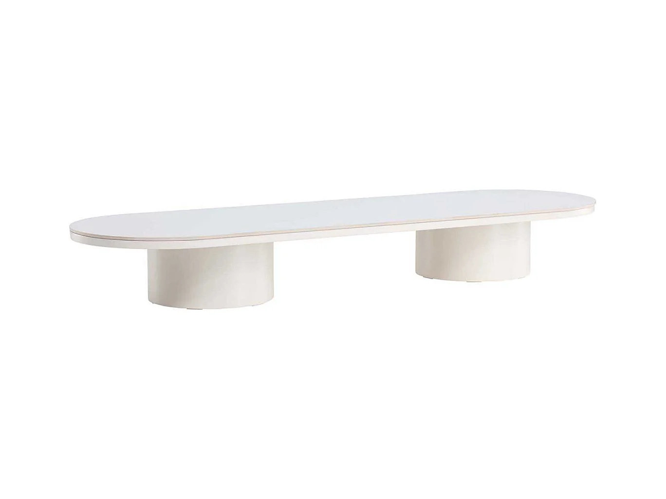 Table Basse XL en Pierre "Narvik" 190cm Beige