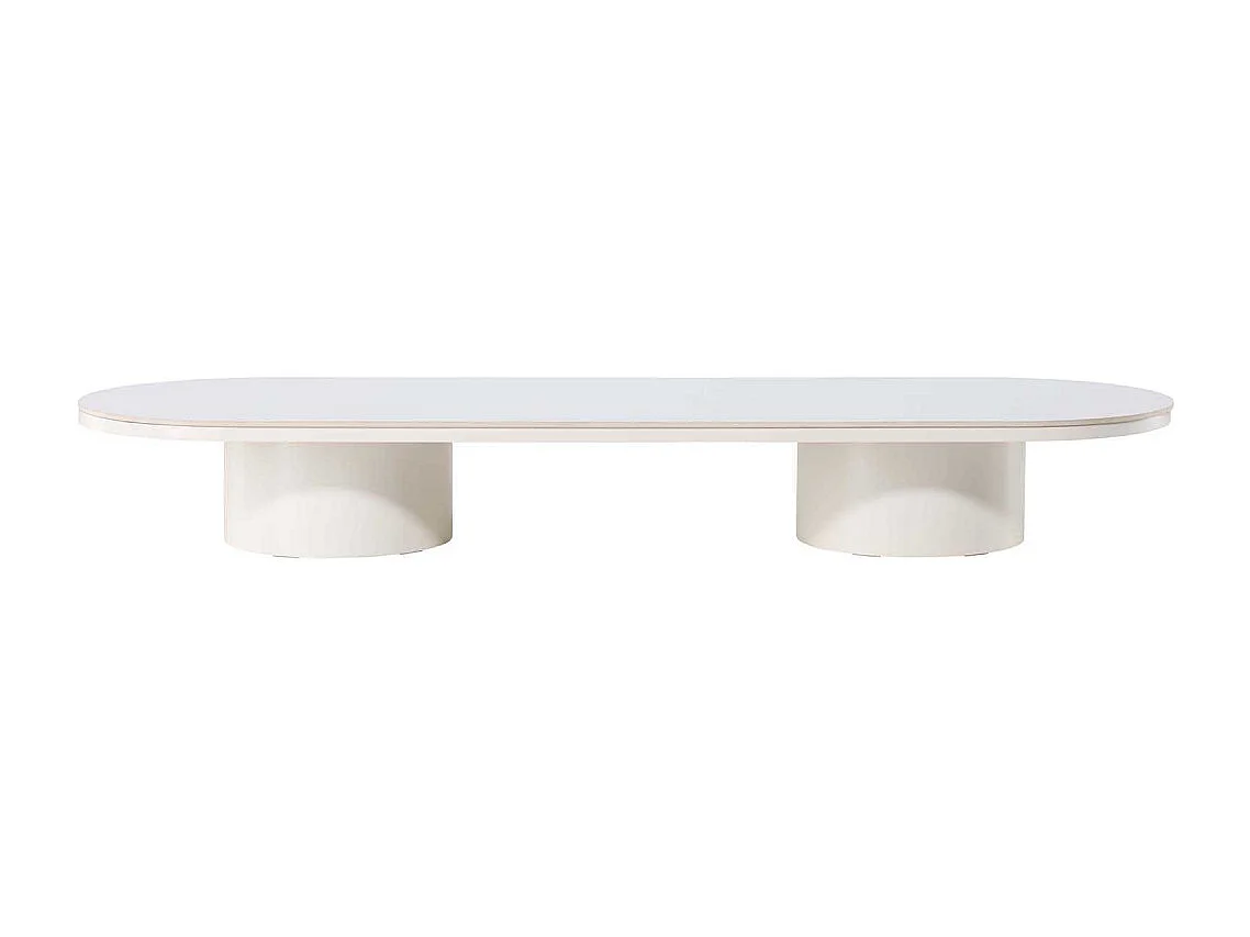 Table Basse XL en Pierre "Narvik" 190cm Beige