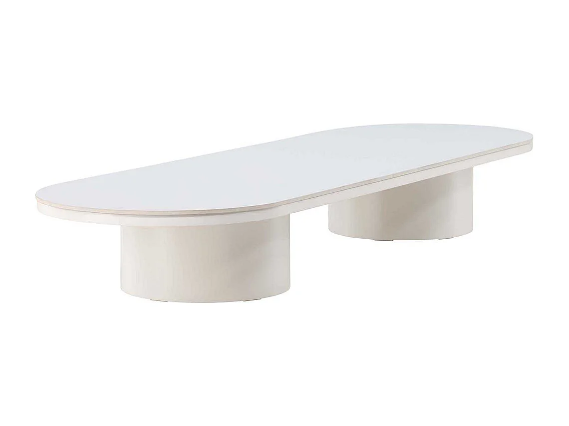 Table Basse XL en Pierre "Narvik" 190cm Beige