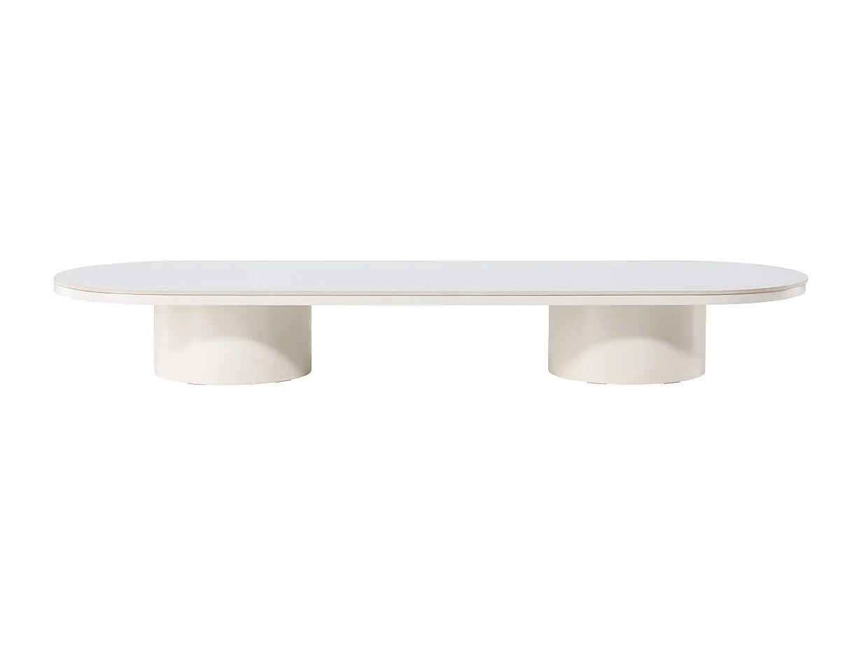 Table Basse XL en Pierre "Narvik" 190cm Beige