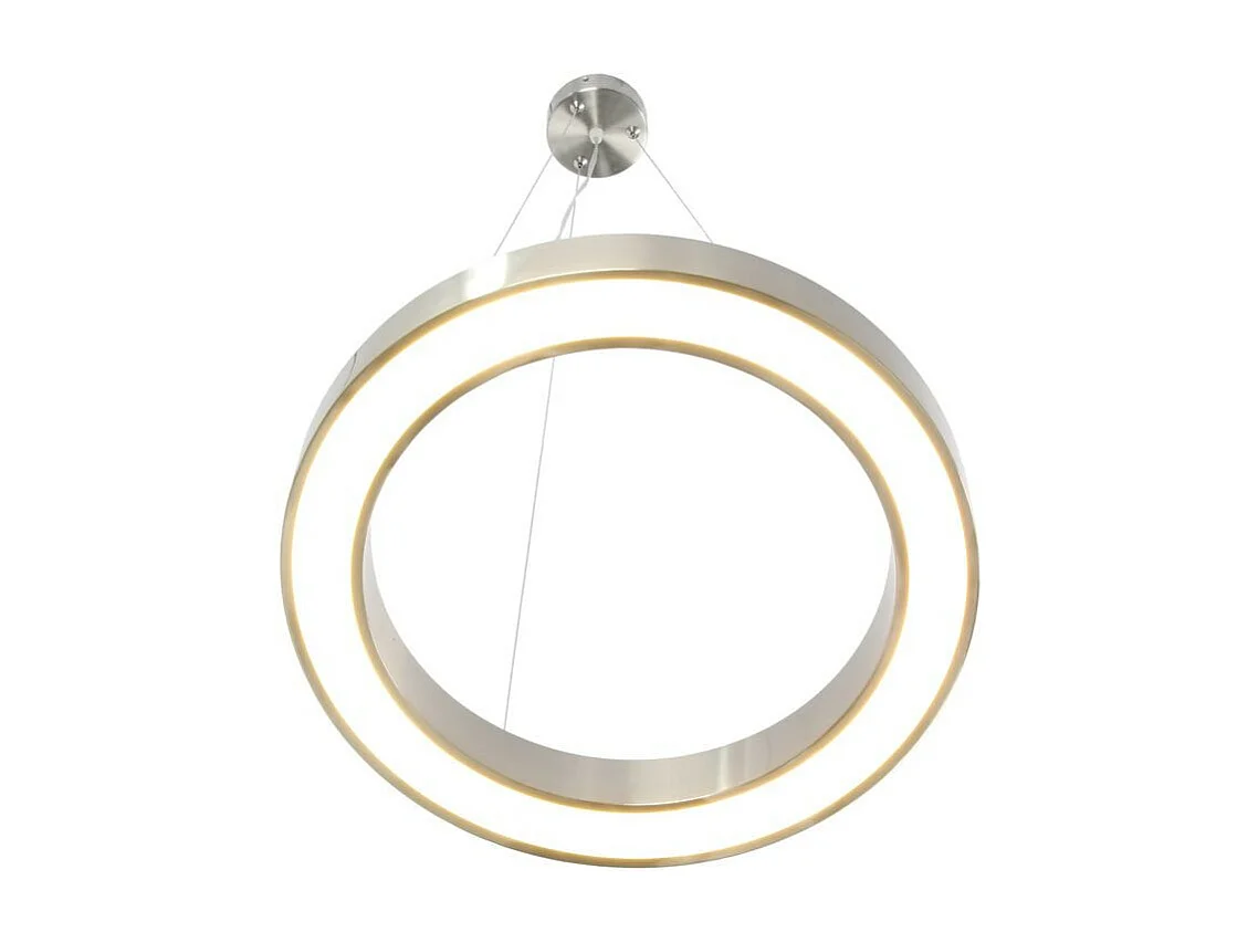Lampe Suspension Design "Saturn" 50cm Argent