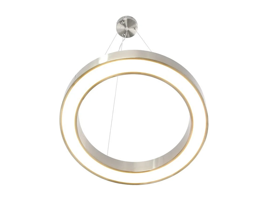 Lampe Suspension Design "Saturn" 50cm Argent