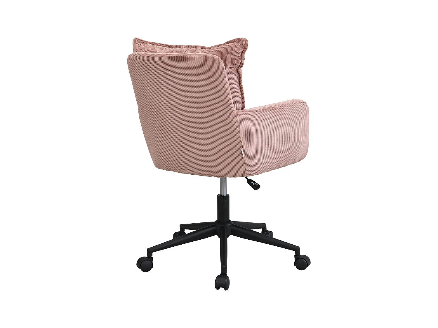 Chaise de bureau - Velours côtelé - Rose et noir - Hauteur réglable - BATARU de Pascal Morabito