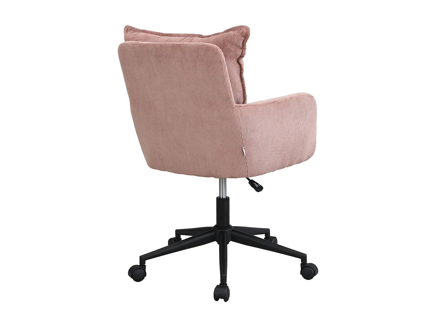 Sedia da ufficio Velluto a coste Rosa e nero Altezza regolabile - BATARU di PASCAL MORABITO