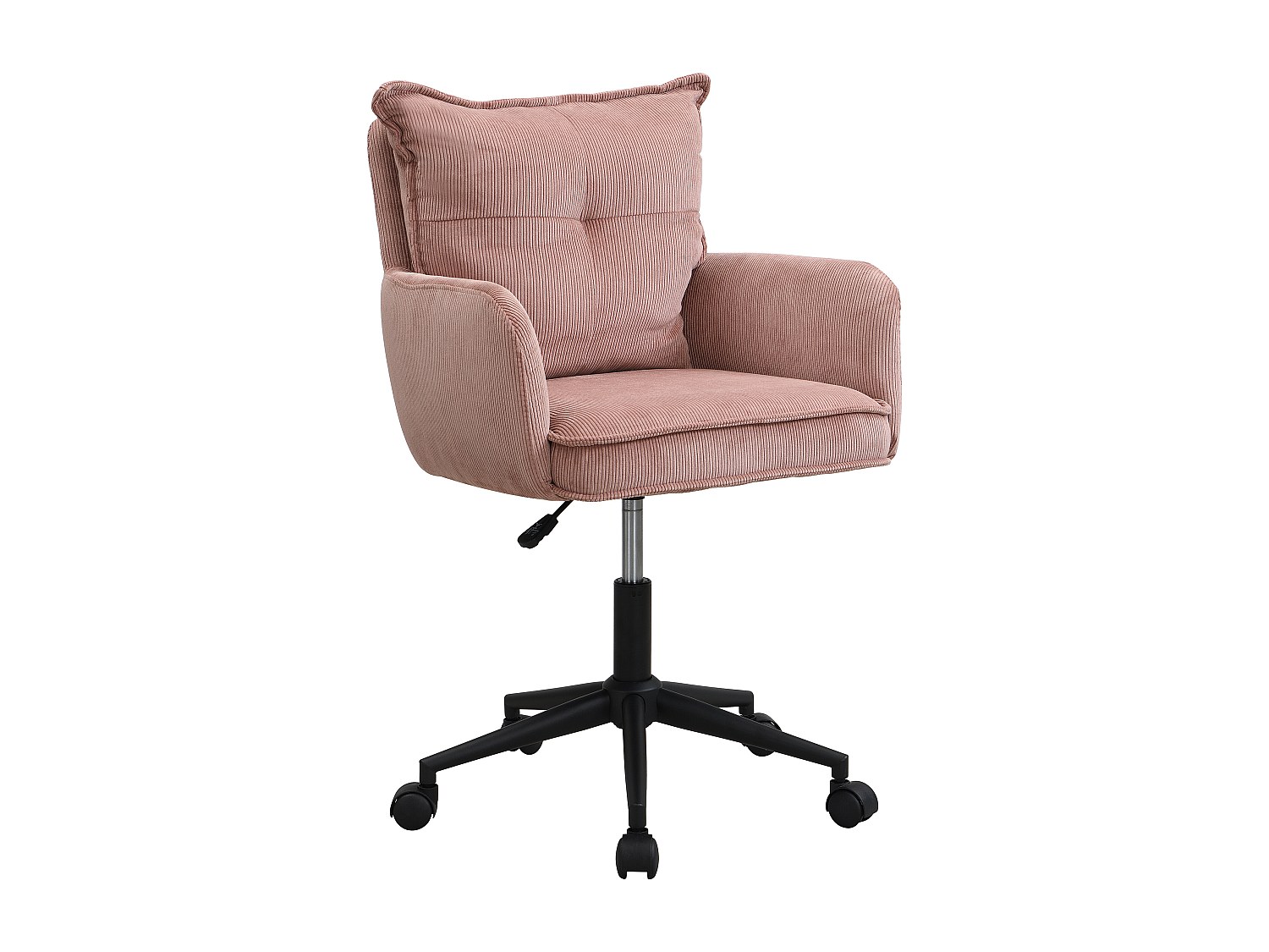 Bürostuhl höhenverstellbar - Cord - Rosa & Schwarz - BATARU von Pascal Mora günstig online kaufen