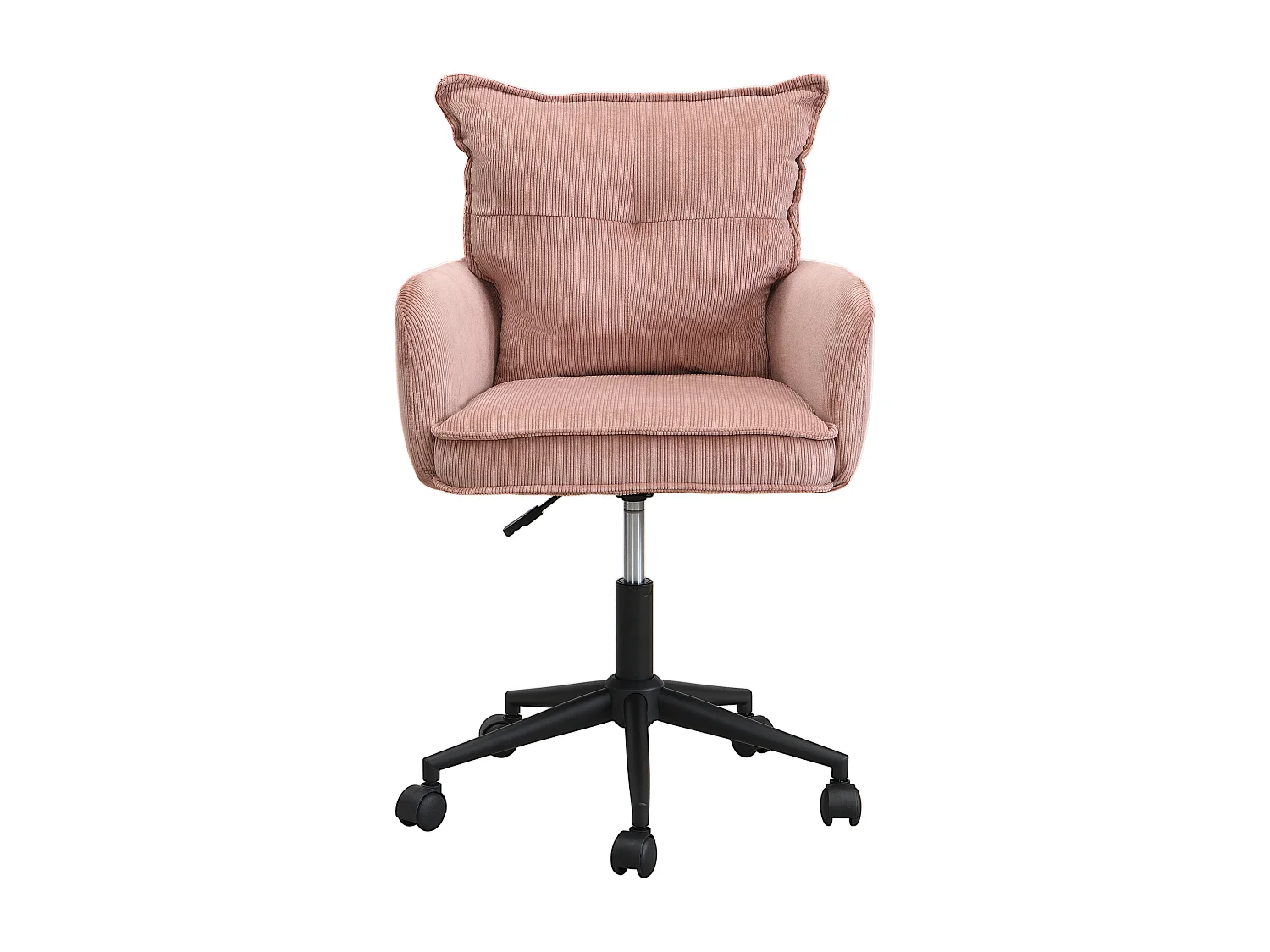 Sedia da ufficio Velluto a coste Rosa e nero Altezza regolabile - BATARU di PASCAL MORABITO