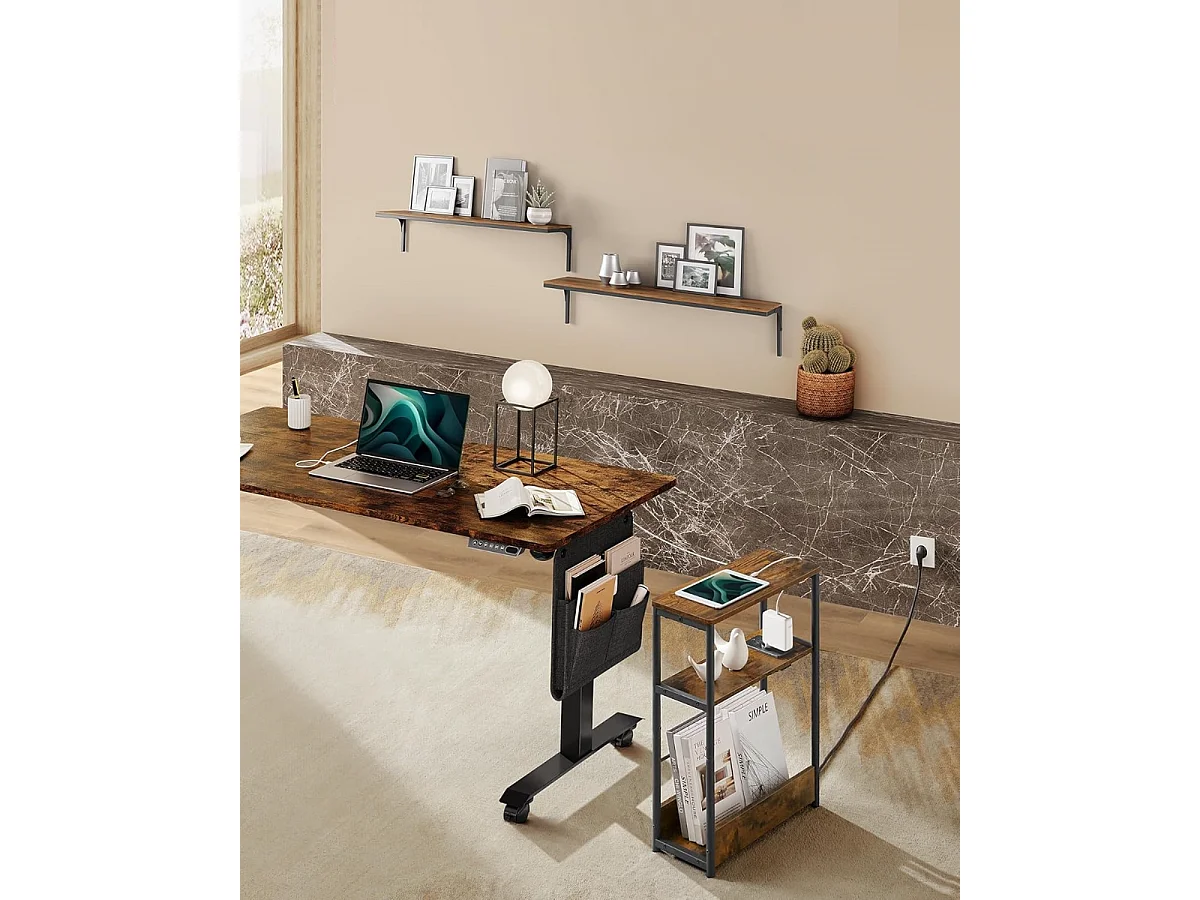 Parya Home Table d'appoint Smale avec bloc d'alimentation