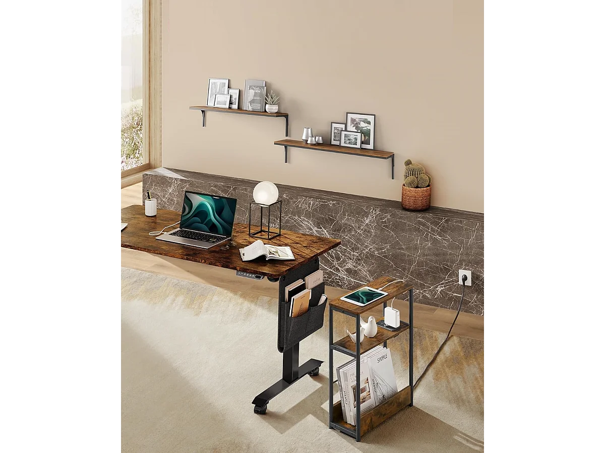 Parya Home Table d'appoint Smale avec bloc d'alimentation